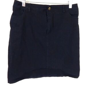 Modcloth Black Stretch Twill Pencil Skirt